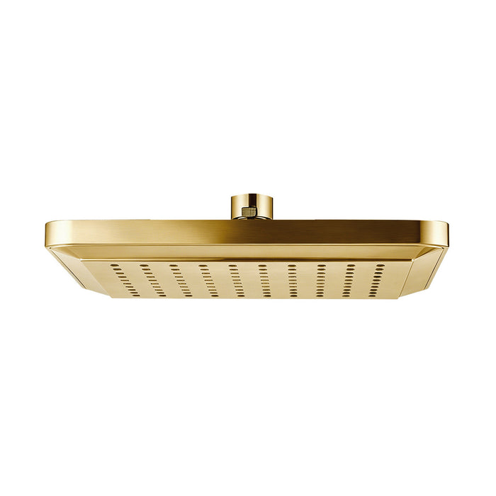 Kingston Sona K250A7 - Claremont 9-5/8-Inch Square Rainfall ABS Shower Head, Brushed Brass