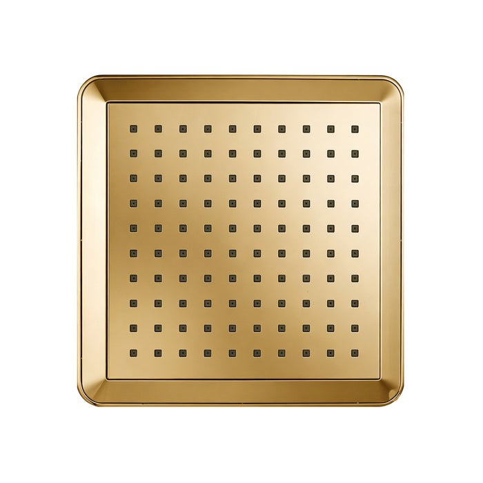 Kingston Sona K250A7 - Claremont 9-5/8-Inch Square Rainfall ABS Shower Head, Brushed Brass