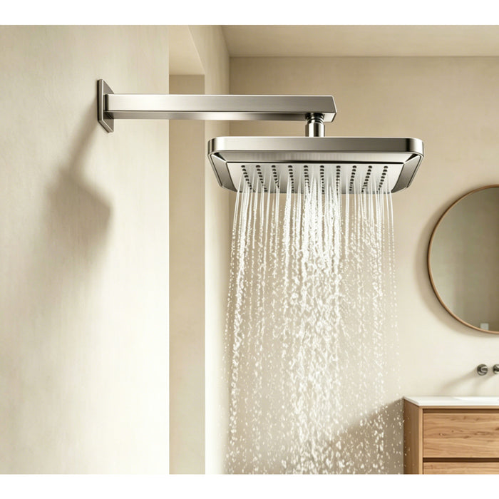 Kingston Sona K250A8 - Claremont 9-5/8-Inch Square Rainfall ABS Shower Head, Brushed Nickel