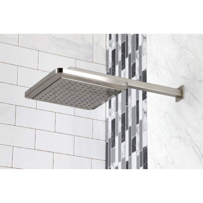 Kingston Sona K250A8CK - Claremont 9-5/8-Inch Square Raindrop ABS Shower Head with 15-3/4-Inch Shower Arm, Brushed Nickel