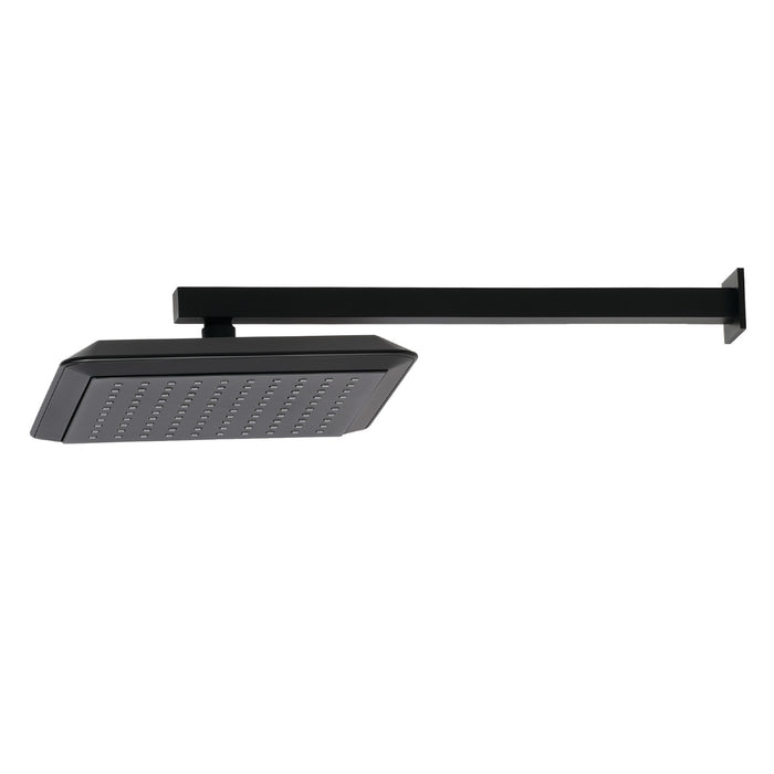 Kingston Sona K251A0CK - Claremont 9-5/8 Inch Square Raindrop ABS Shower Head with 15-3/4 Inch Shower Arm, Matte Black