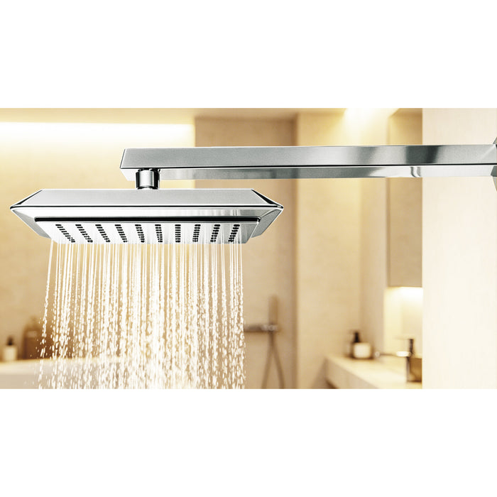Kingston Sona K251A1 - Claremont 9-5/8 Inch Square Rainfall ABS Shower Head, Polished Chrome