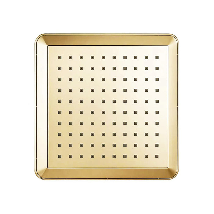 Kingston Sona K251A2 - Claremont 9-5/8 Inch Square Rainfall ABS Shower Head, Polished Brass