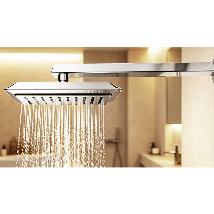 Kingston Sona K251A6 - Claremont 9-5/8 Inch Square Rainfall ABS Shower Head, Polished Nickel