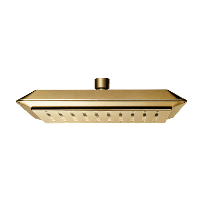 Kingston Sona K251A7 - Claremont 9-5/8 Inch Square Rainfall ABS Shower Head, Brushed Brass