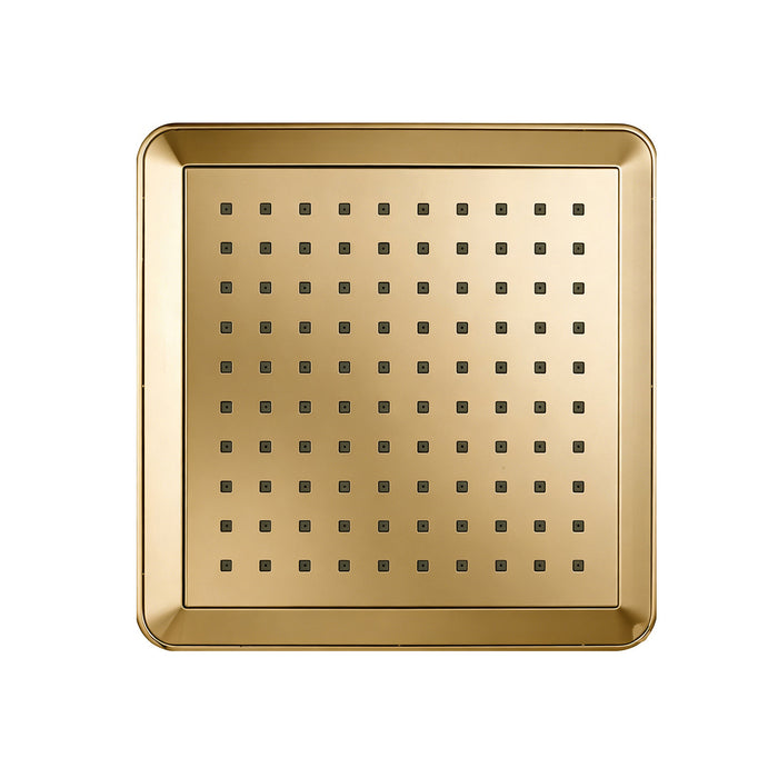 Kingston Sona K251A7 - Claremont 9-5/8 Inch Square Rainfall ABS Shower Head, Brushed Brass