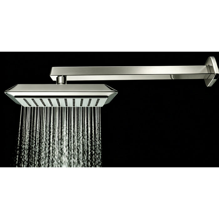 Kingston Sona K251A8 - Claremont 9-5/8 Inch Square Rainfall ABS Shower Head, Brushed Nickel