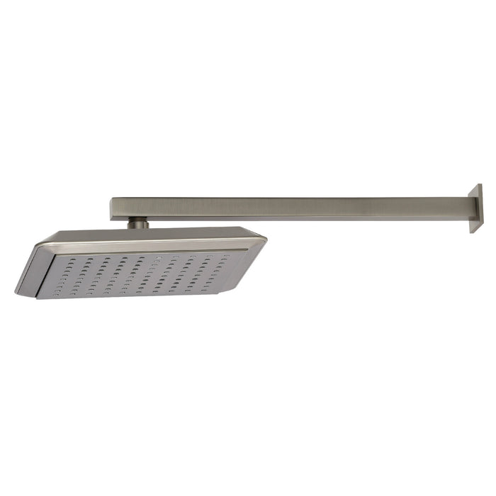 Kingston Sona K251A8CK - Claremont 9-5/8 Inch Square Raindrop ABS Shower Head with 15-3/4 Inch Shower Arm, Brushed Nickel