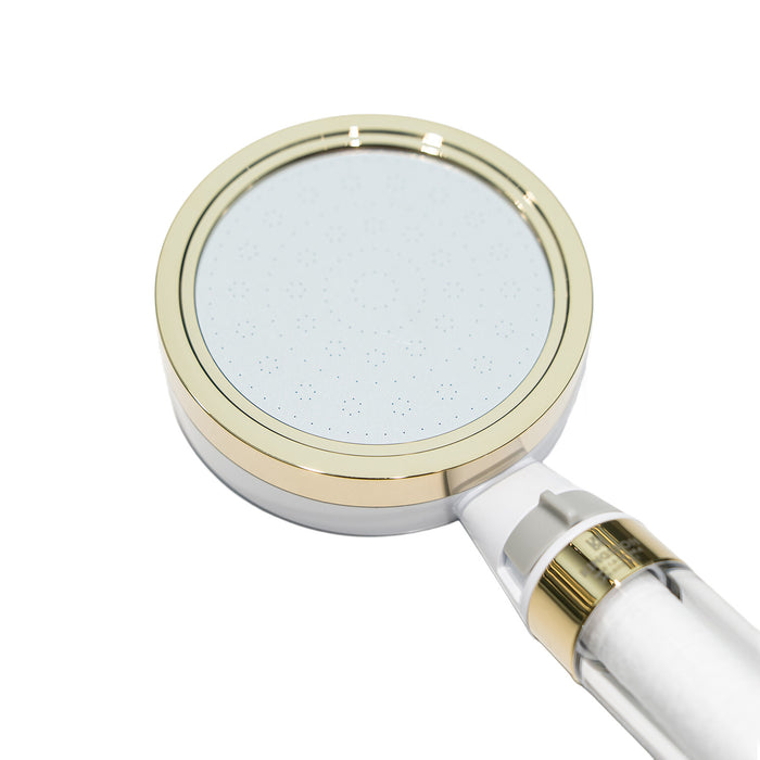 Kingston Shower Scape K301F2 Single Function Filtered Hand Shower, White/Polished Brass