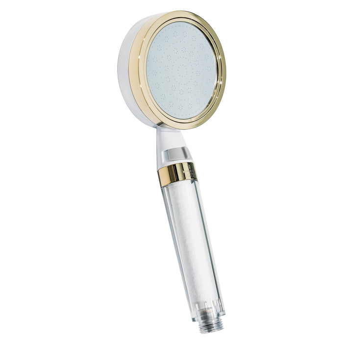 Kingston Shower Scape K301F2 Single Function Filtered Hand Shower, White/Polished Brass