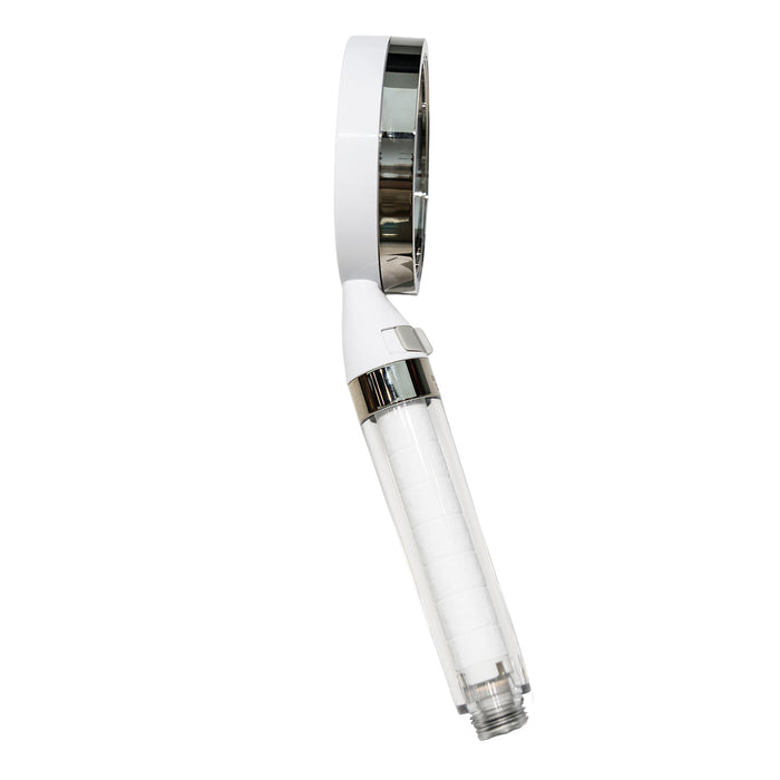 Kingston Shower Scape K301F6 Single Function Filtered Hand Shower, White/Polished Nickel