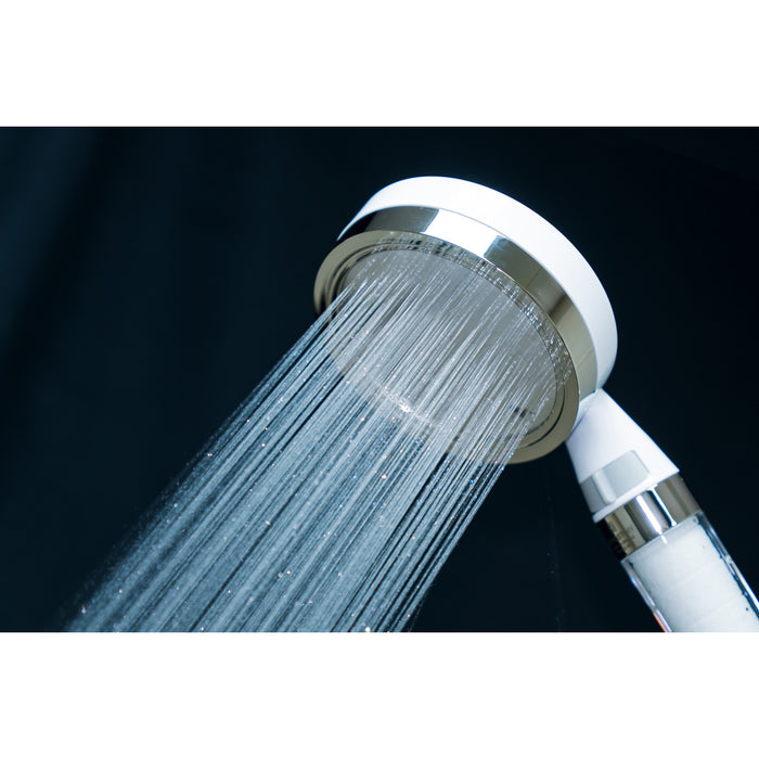 Kingston Shower Scape K301F6 Single Function Filtered Hand Shower, White/Polished Nickel