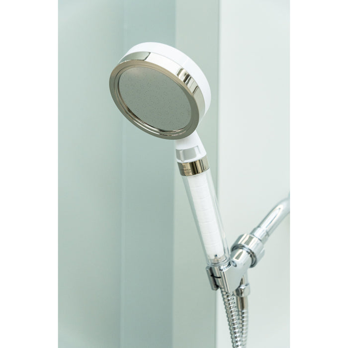 Kingston Shower Scape K301F6 Single Function Filtered Hand Shower, White/Polished Nickel