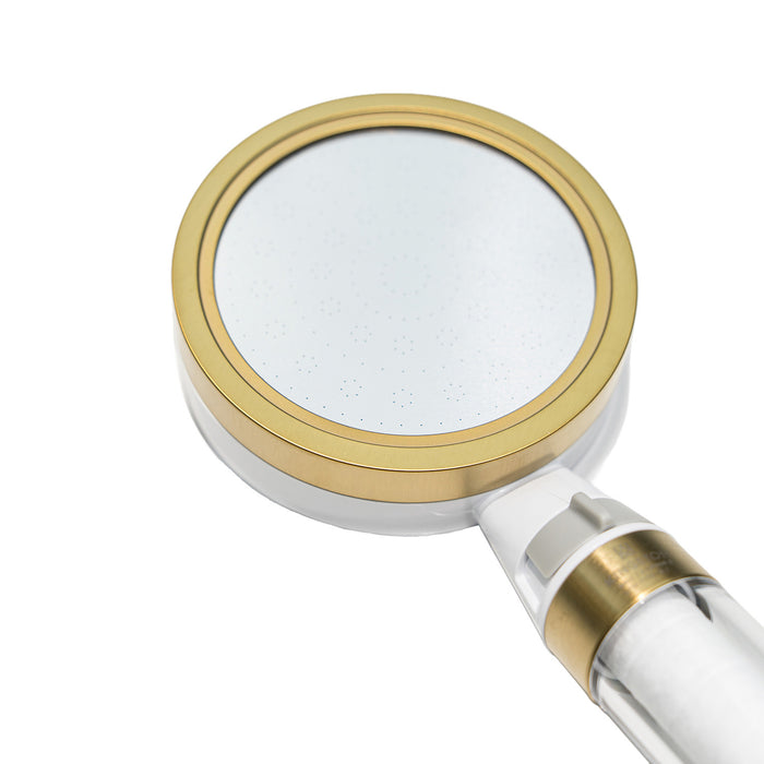 Kingston Shower Scape K301F7 Single Function Filtered Hand Shower, White/Brushed Brass