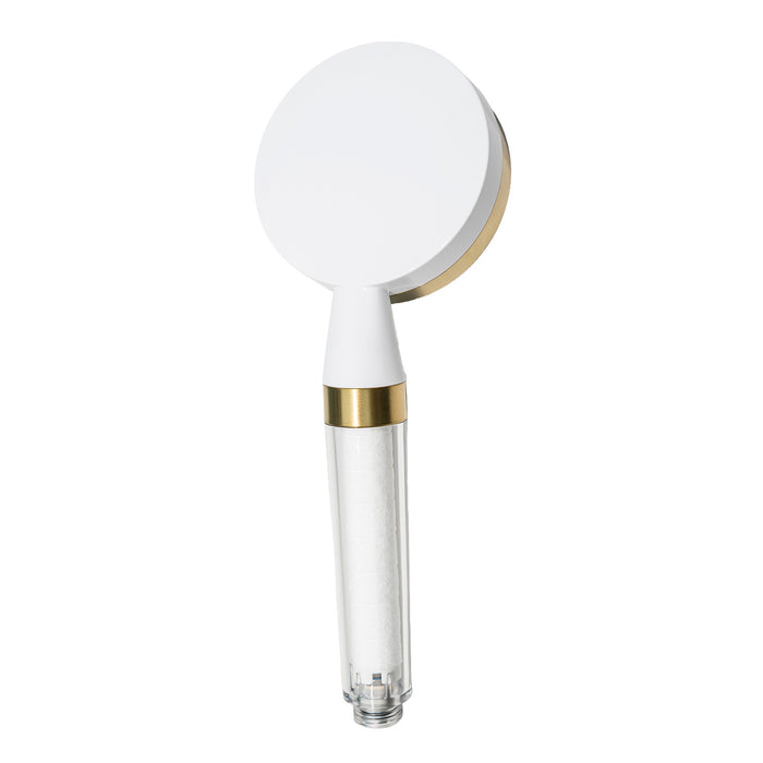 Kingston Shower Scape K301F7 Single Function Filtered Hand Shower, White/Brushed Brass
