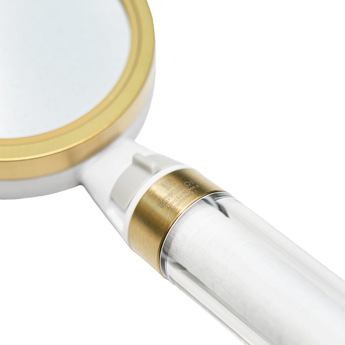 Kingston Shower Scape K301F7 Single Function Filtered Hand Shower, White/Brushed Brass