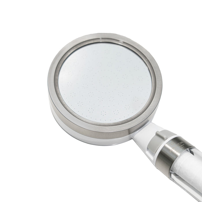 Kingston Shower Scape K301F8 Single Function Filtered Hand Shower, White/Brushed Nickel