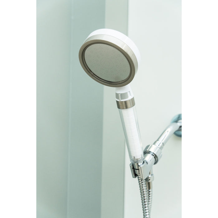 Kingston Shower Scape K301F8 Single Function Filtered Hand Shower, White/Brushed Nickel