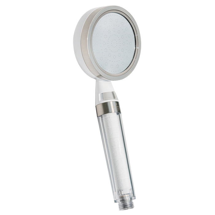 Kingston Shower Scape K301F8 Single Function Filtered Hand Shower, White/Brushed Nickel