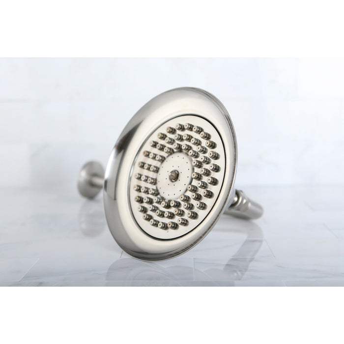Kingston Vintage K306C8CK 6-Inch Round Raindrop Brass Shower Head with 12-Inch Shower Arm, Brushed Nickel