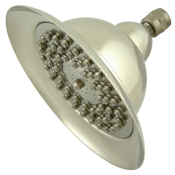 Kingston Vintage K306C8 6-Inch Round Raindrop Brass Shower Head, Brushed Nickel