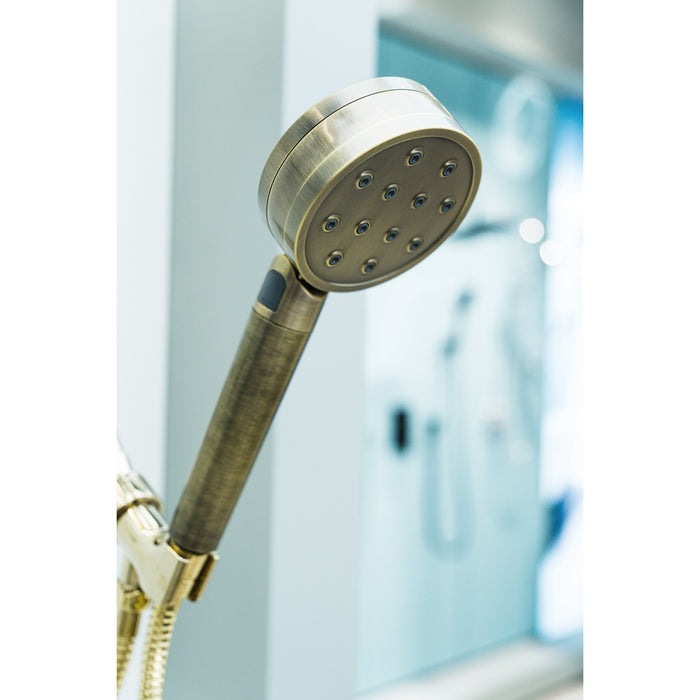 Kingston Shower Scape K310F3 2-Function Filtered Hand Shower, Antique Brass