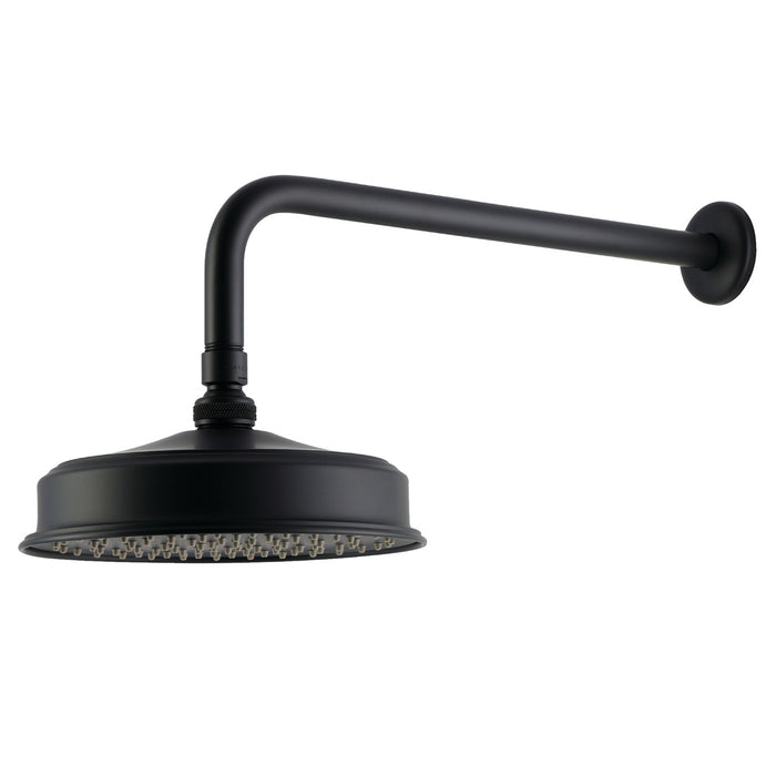 Kingston Trimscape K324K10 8-Inch Round Brass Shower Head with 17-Inch Ceiling Mounted Shower Arm, Matte Black
