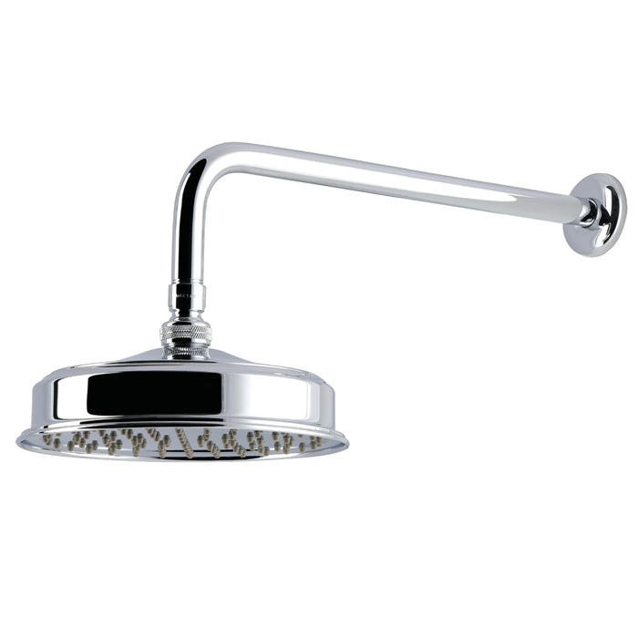 Kingston Trimscape K324K11 8-Inch Round Brass Shower Head with 17-Inch Ceiling Mounted Shower Arm, Polished Chrome
