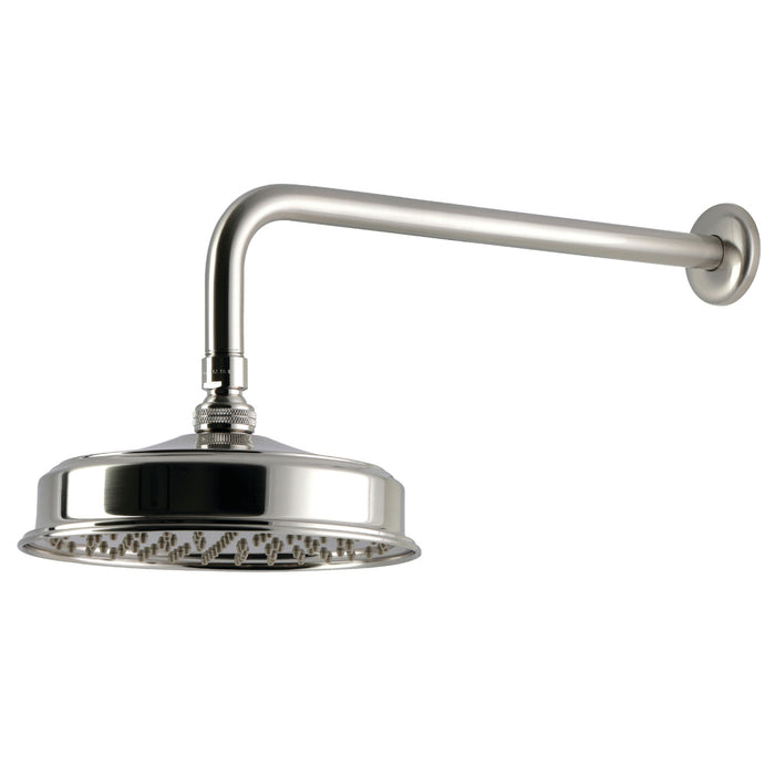 Kingston Trimscape K324K18 8-Inch Round Brass Shower Head with 17-Inch Ceiling Mounted Shower Arm, Brushed Nickel