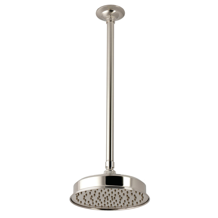 Kingston Trimscape K324K28 8-Inch Round Brass Shower Head with 17-Inch Ceiling Mounted Shower Arm, Brushed Nickel