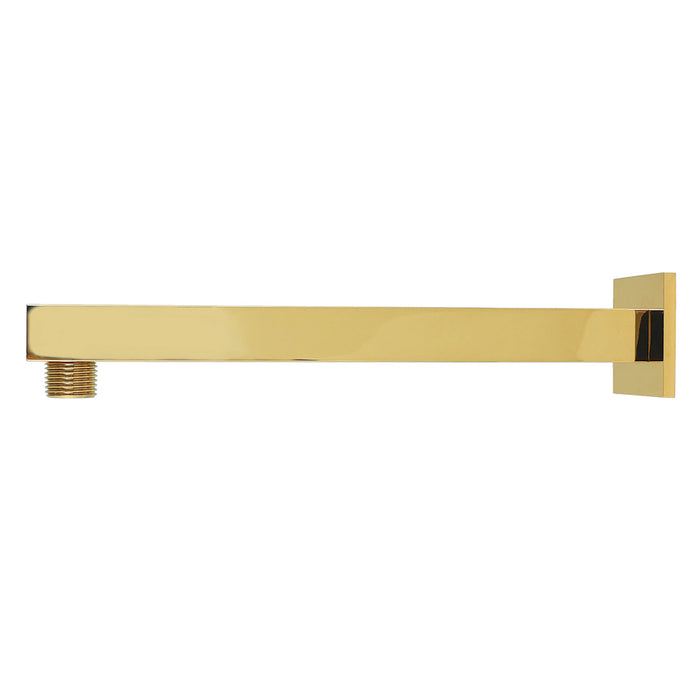 Kingston Sona K4102 - Claremont 10-Inch Shower Arm with Square Flange, Polished Brass