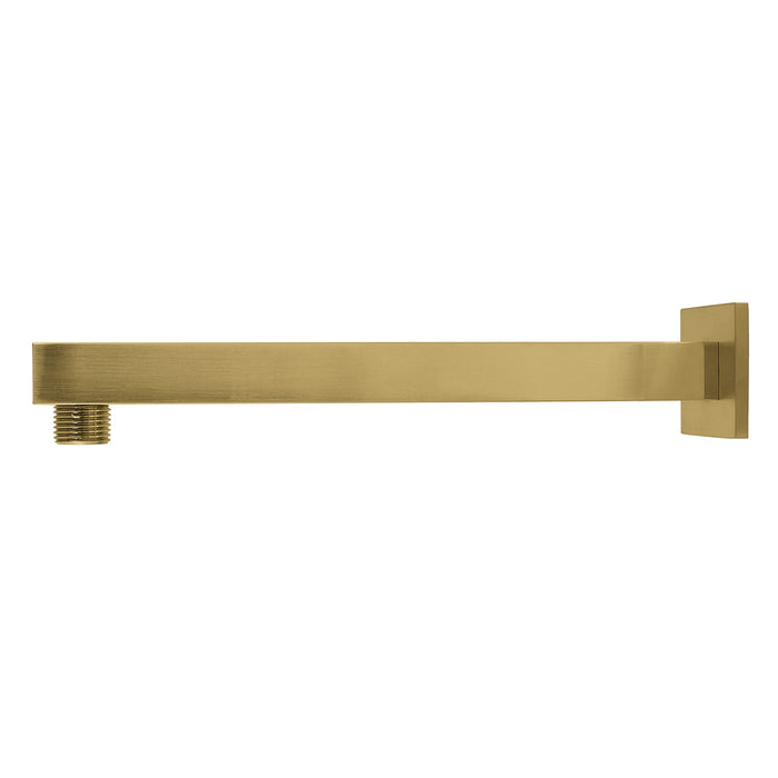 Kingston Sona K4107 - Claremont 10-Inch Shower Arm with Square Flange, Brushed Brass