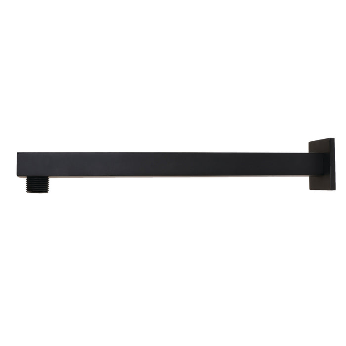 Kingston Sona K4120 - Claremont 12-Inch Shower Arm with Square Flange, Matte Black
