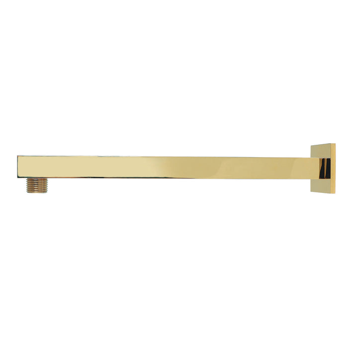 Kingston Sona K4122 - Claremont 12-Inch Shower Arm with Square Flange, Polished Brass