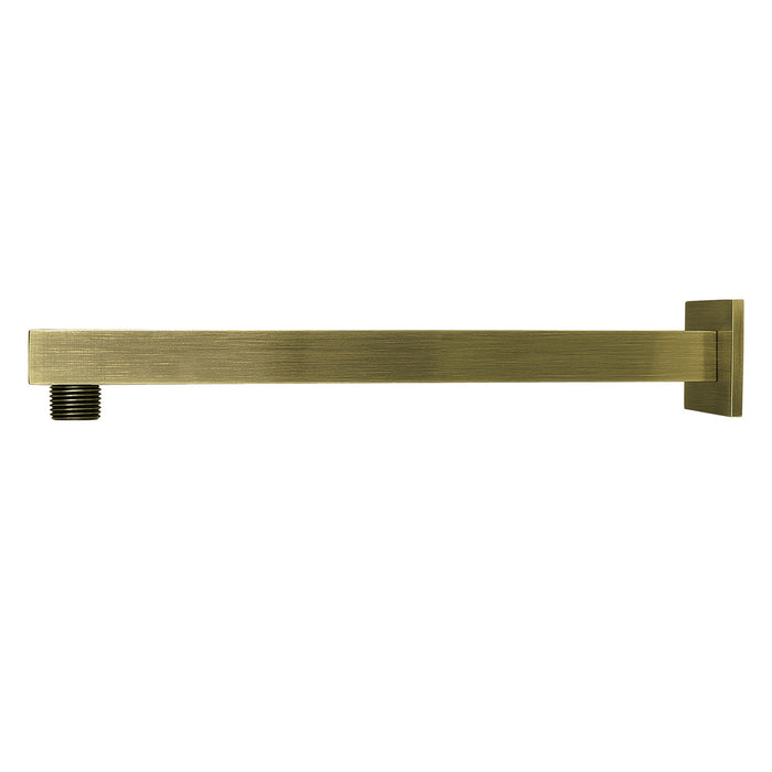 Kingston Sona K4123 - Claremont 12-Inch Shower Arm with Square Flange, Antique Brass