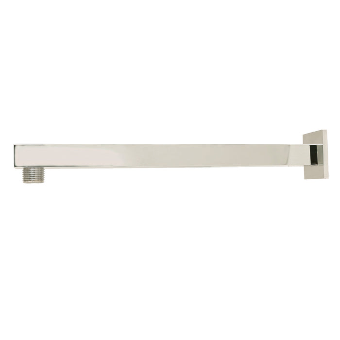 Kingston Sona K4126 - Claremont 12-Inch Shower Arm with Square Flange, Polished Nickel