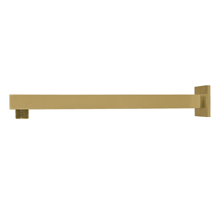 Kingston Sona K4127 - Claremont 12-Inch Shower Arm with Square Flange, Brushed Brass