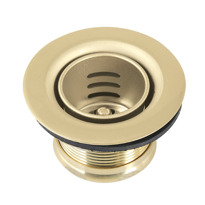 Kingston Portland K451BPB Stainless Steel Bar Sink Basket Strainer, Polished Brass