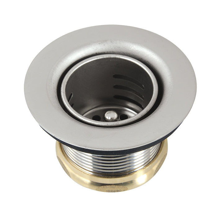 Towne 30-Inch Cast Iron Wall Mount Single Bowl Kitchen Sink with Wall-Mount Bridge Kitchen Faucet and Basket Strainer, Polished Nickel