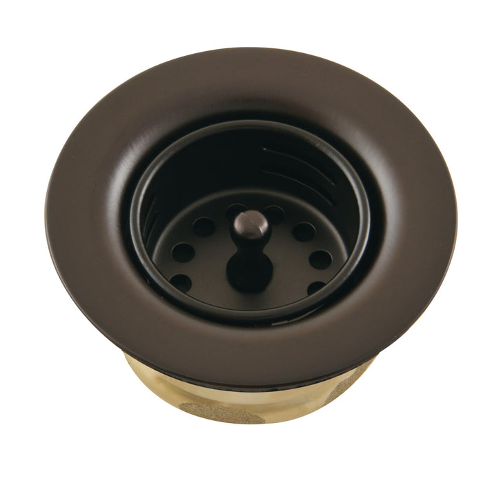 Kingston Tacoma K461BORB Stainless Steel Bar Sink Basket Strainer with Brass Nut, Oil Rubbed Bronze