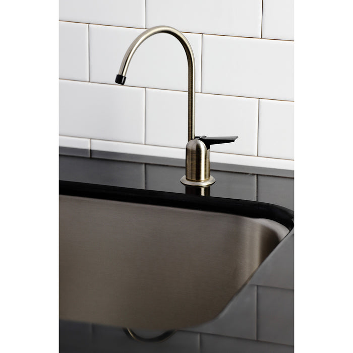 Kingston Tulare K6193 - Americana Single-Handle 1-Hole Deck Mount Water Filtration Faucet, Antique Brass