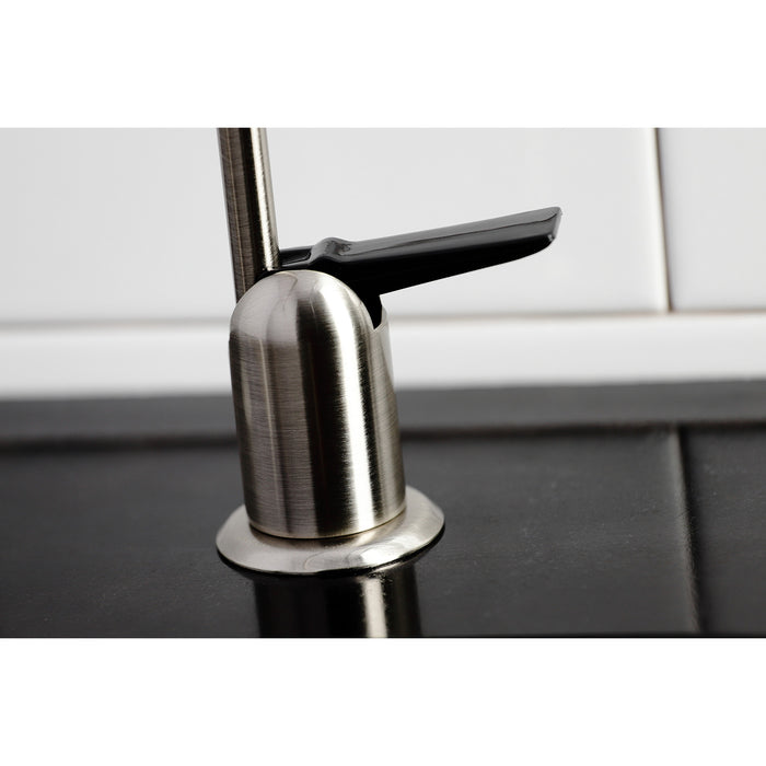 Kingston Tulare K6194 - Americana Single-Handle 1-Hole Deck Mount Water Filtration Faucet, Black Stainless