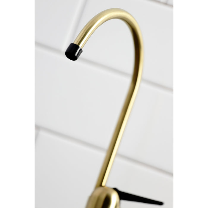 Kingston Tulare K6197 - Americana Single-Handle 1-Hole Deck Mount Water Filtration Faucet, Brushed Brass