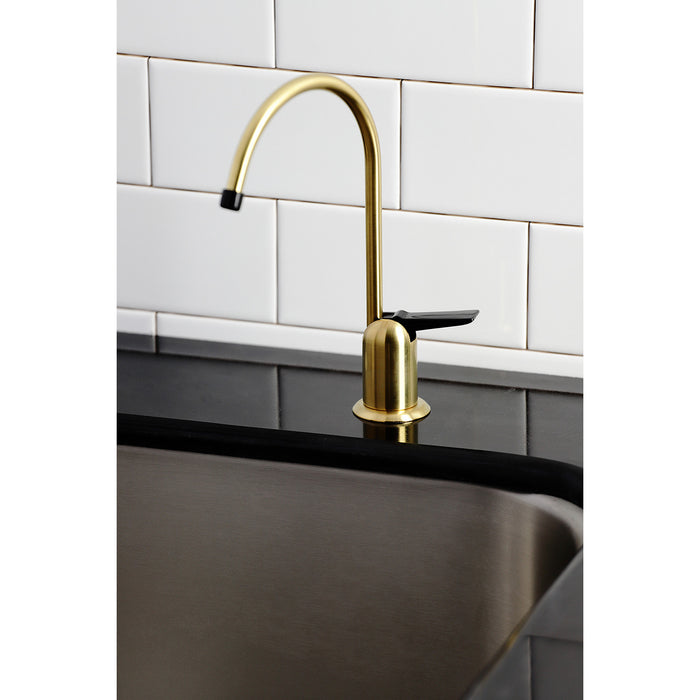Kingston Tulare K6197 - Americana Single-Handle 1-Hole Deck Mount Water Filtration Faucet, Brushed Brass