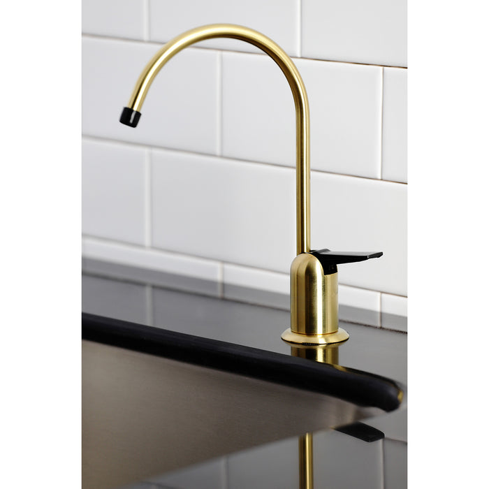 Kingston Tulare K6197 - Americana Single-Handle 1-Hole Deck Mount Water Filtration Faucet, Brushed Brass