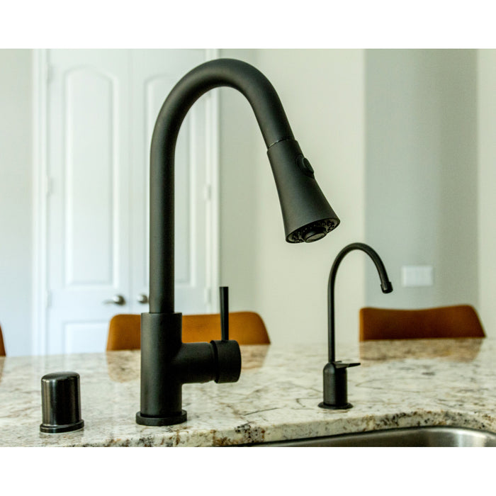 Kingston Trimscape K811MB Dishwasher Air Gap with Brass Cover, Matte Black