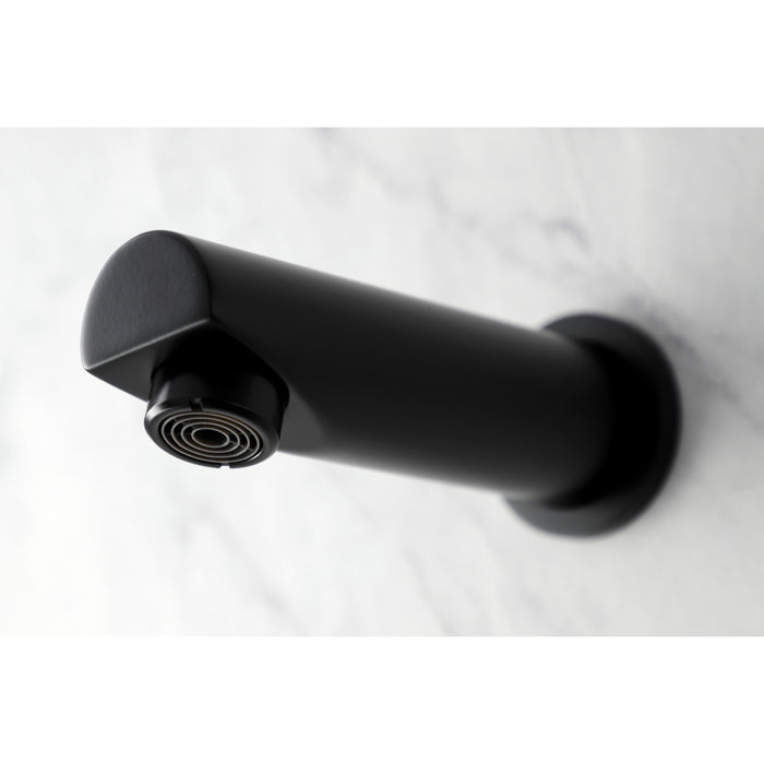Kingston Sona K8187A0 - Concord 6-1/2 Inch Brass Tub Faucet Spout with Flange, Matte Black