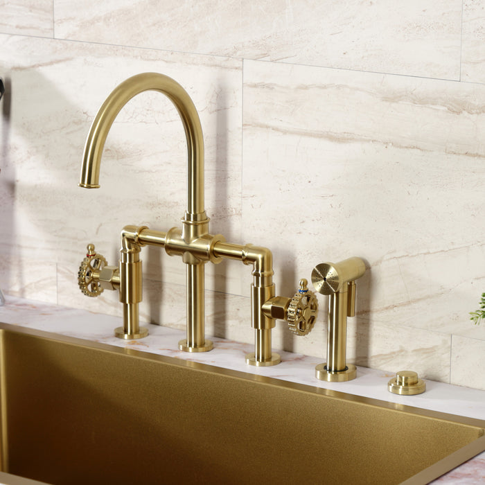 Kingston Heirloom KA217 - Trimscape Garbage Disposal Air Switch Button, Brushed Brass
