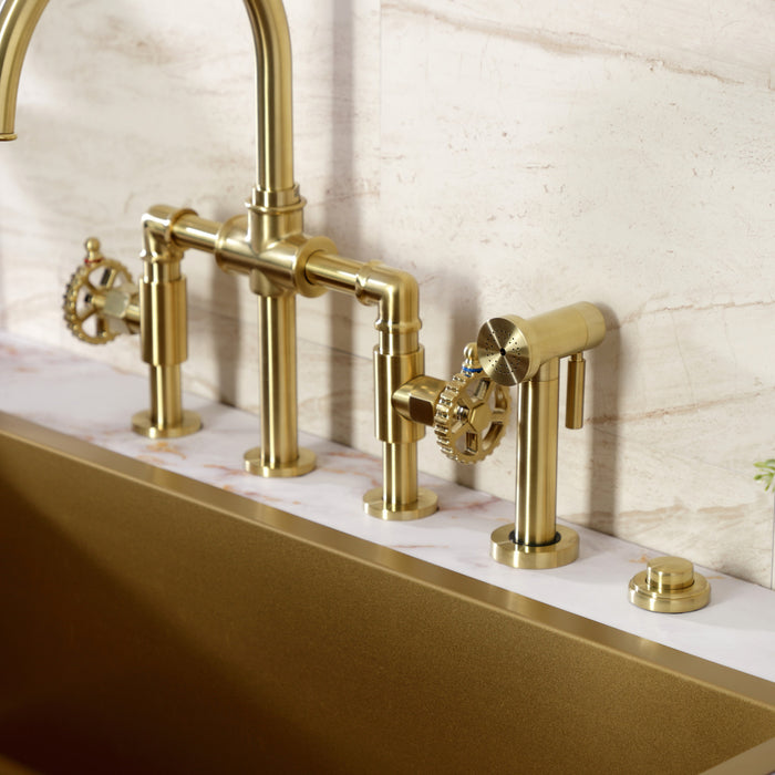 Kingston Heirloom KA217 - Trimscape Garbage Disposal Air Switch Button, Brushed Brass