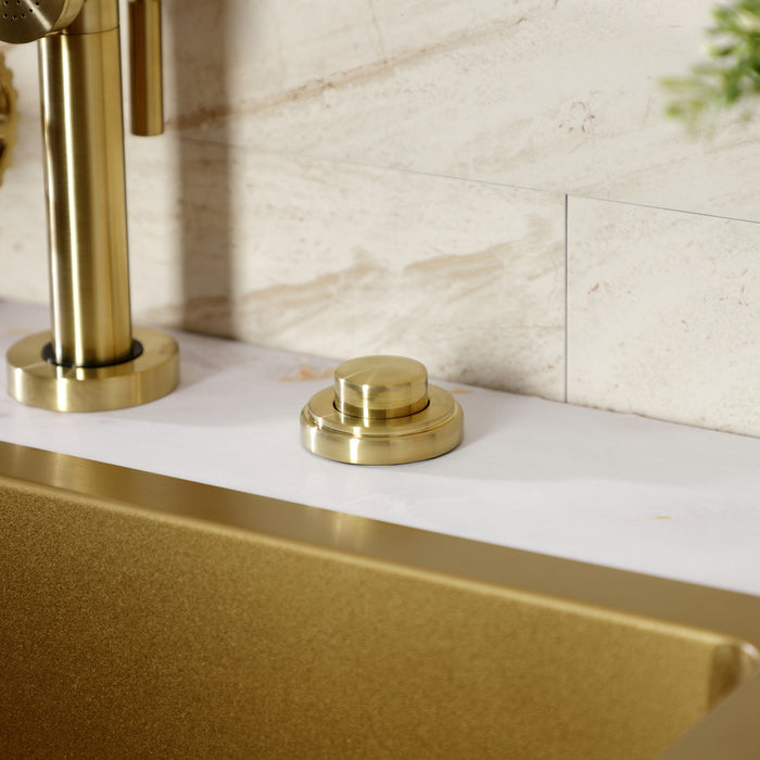 Kingston Heirloom KA217 - Trimscape Garbage Disposal Air Switch Button, Brushed Brass